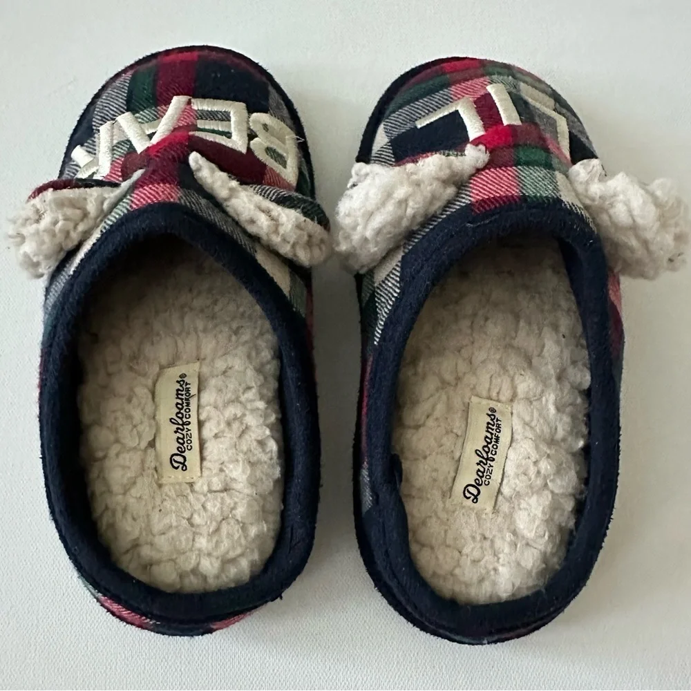 Dearfoams Kids Lil' Bear Clog Slipper Size 11/12 Toddler